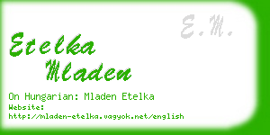 etelka mladen business card